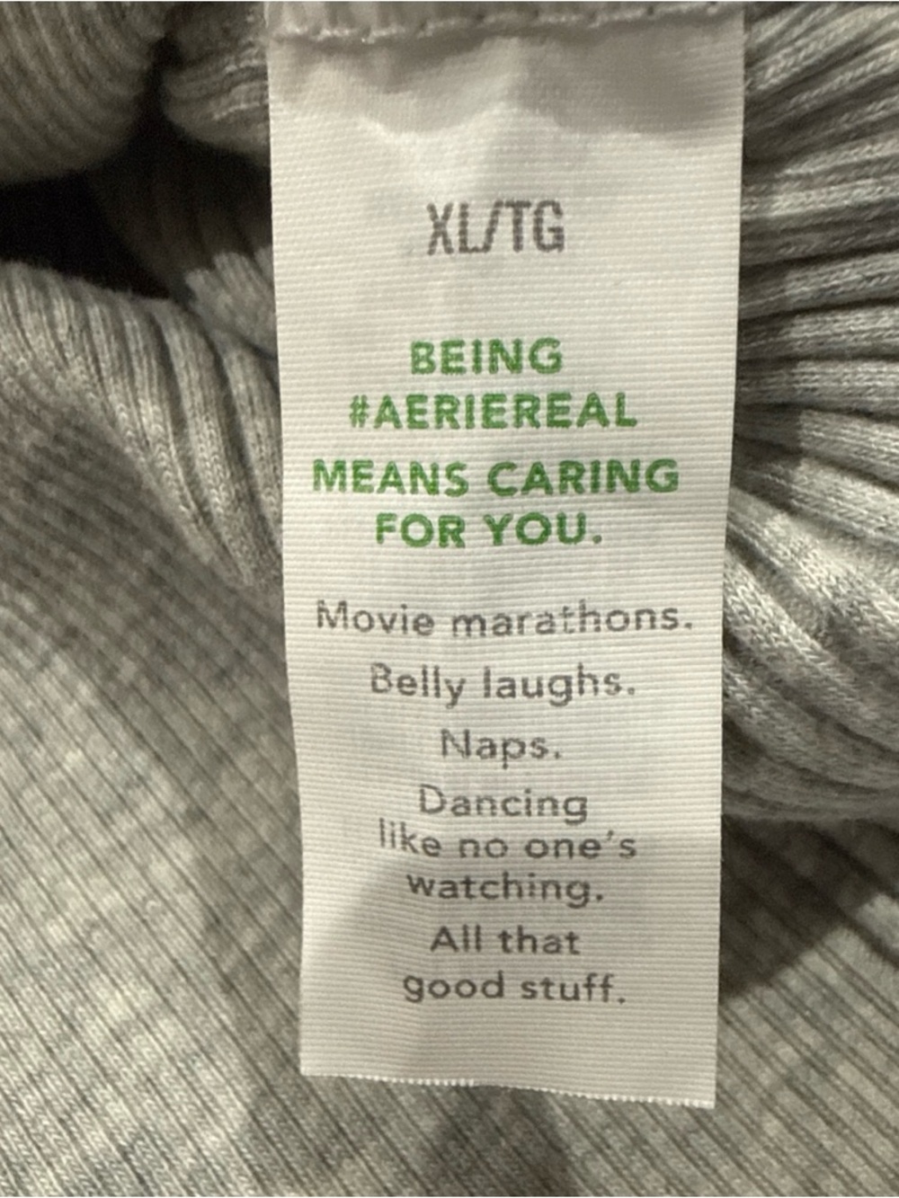 aerie Light Gray Ribbed Henley Tank - Picture 11 of 12